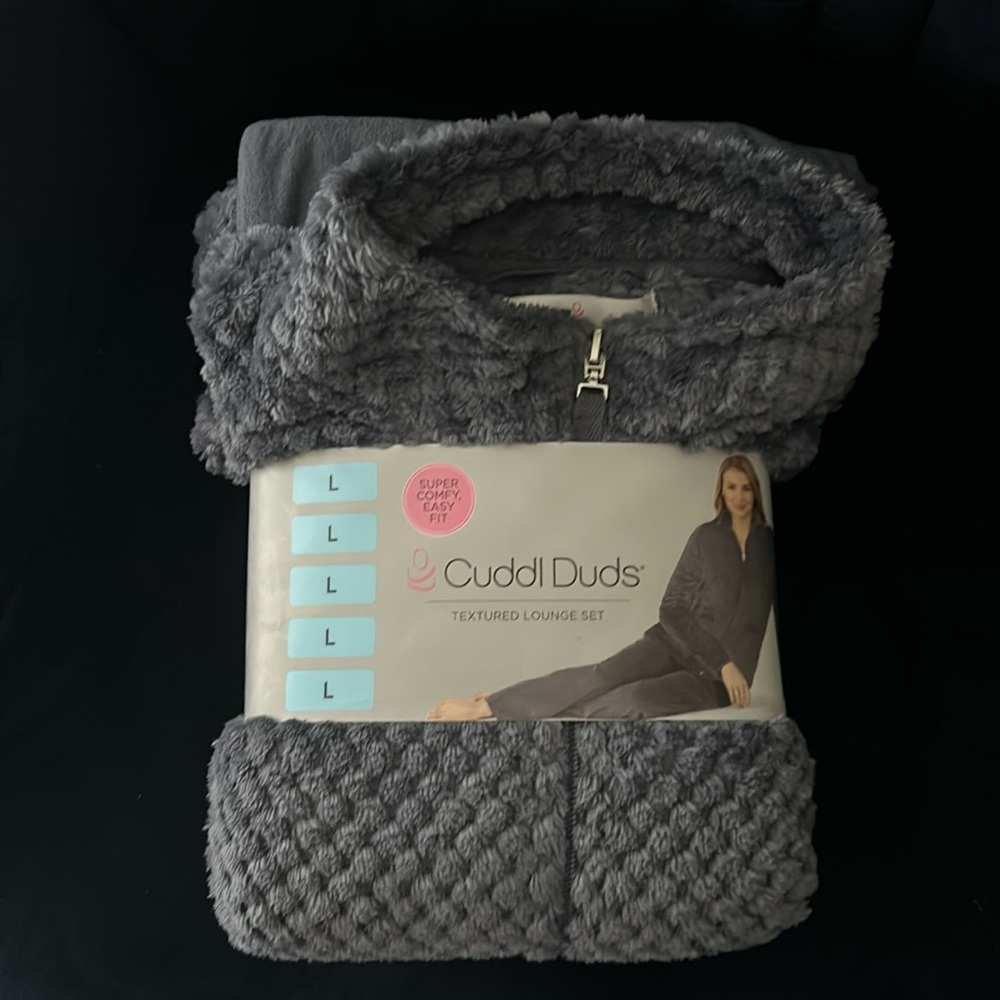 Cuddl Duds Pajamas Brand New Gray Fleece Sz Large